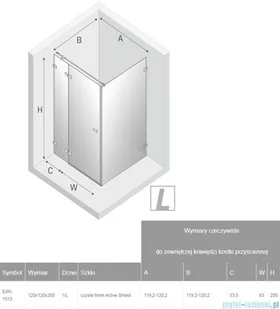 New Trendy Avexa kabina kwadratowa 120x120x200 cm przejrzyste lewa EXK-1513 - Kabiny prysznicowe - miniaturka - grafika 2