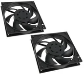 Chłodzenie wodne - EK Water Blocks EK-Vardar EVO 140ER Black BB (500-2000rpm) - 2-Pack czarny 3831109825860 - miniaturka - grafika 1