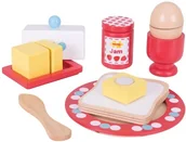 Zabawki AGD - Bigjigs Toys ŚNIADANKO drewniany zestaw BJ615 - miniaturka - grafika 1