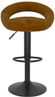 vidaXL Lumarko Stołki barowe, 2 szt., brązowe, obite aksamitem 333267 - Taborety i hokery - miniaturka - grafika 3