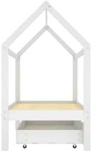 VidaXL Rama łóżka dziecięcego z szufladą, biała, sosnowa, 80x160 cm - Łóżka dla dzieci i młodzieży - miniaturka - grafika 5