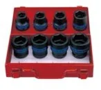 KING TONY zestaw nasadek udarowe krótkie 3/4 8szt 19-38mm (6408MP) - Klucze i nasadki - miniaturka - grafika 4