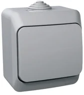 Gniazdka elektryczne - Schneider CEDAR-PLUS-Gniazdo-pojedyncze-2P+PE-z-szarą-klapką-IP44-szary WDE000640 - miniaturka - grafika 1