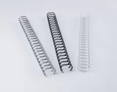 Grzbiety do bindownic - RENZ One Pitch element łączący grzebień druciany w podziałce 2:1, 23 pętle, średnica 8,0 mm, 5/16 cala, srebrny/matowy - miniaturka - grafika 1