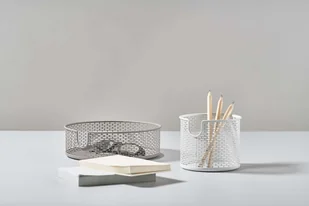 ZONE Denmark ZONE Denmark BASKET Metalowy Pojemnik - Koszyk do Przechowywania 20 cm Taupe 10578 - Pudła i pojemniki do przechowywania - miniaturka - grafika 2