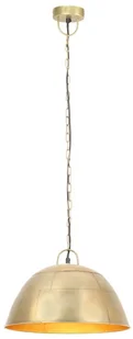 VidaXL Industrialna lampa wisząca, 25 W, mosiężna, okrągła, 41 cm, E27 320542 - Lampy sufitowe - miniaturka - grafika 4