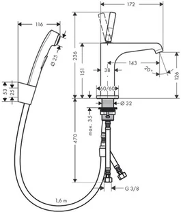 Hansgrohe Zestaw bidette Citterio E 36130000 36130000 - Baterie bidetowe - miniaturka - grafika 2