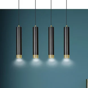 EULUNA Lampa wisząca Kumo czarna/złota 4-punktowa - Lampy sufitowe - miniaturka - grafika 3