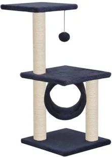 vidaXL Drapak dla kota z słupkami sizalowymi, 65 cm, granatowy - Drapaki dla kotów - miniaturka - grafika 3