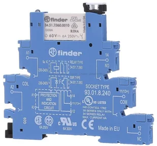 Finder Przekaźnikowy moduł sprzęgający 38.51.8.240.0060 Moduł sprzęgający, przełączny 1CO (SPDT) 6 A AgNi 220240 V AC 38.51.8.240.0060 38.51.8.240.0060 - Sterowniki i przekaźniki Finder Przekaźnikowy moduł sprzęgający 38.51.8.240.0060 Moduł sprzęgający, przełączny 1CO (SPDT) 6 A AgNi 220240 V AC 38.51.8.240.0060 38.51.8.240.0060 - Sterowniki i przekaźniki - miniaturka - grafika 1