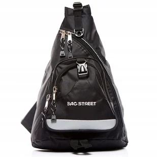 Czarny Plecak Miejski Na Jedno Ramię- 4033-BL - Plecaki - miniaturka - grafika 2