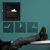 Zegary - Invotis Zegar klapkowy Quadrant - miniaturka - grafika 1