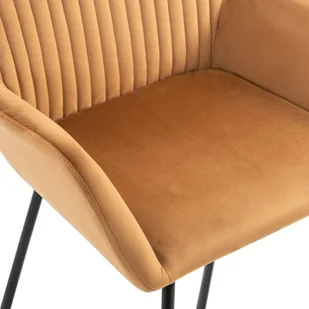 vidaXL Krzesła do jadalni, 2 szt., brązowe, aksamit - Krzesła - miniaturka - grafika 7