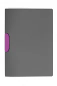 Teczki i skoroszyty - Durable Skoroszyt zaciskowy Duraswing Varicolor - szary z zaciskiem w kolorze fuksja 230408 - miniaturka - grafika 1