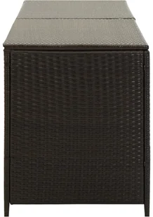 vidaXL Skrzynia ogrodowa z polirattanu, 200 x 50 x 60 cm, brązowa vidaXL - Pozostałe meble ogrodowe - miniaturka - grafika 6