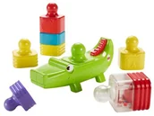 Klocki - Fisher Price Nieprzypisany Krokodylek + klocki do ukłądania - miniaturka - grafika 1
