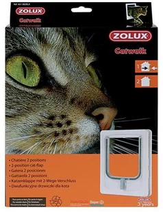 Zolux Drzwiczki dla kota 2reg białe - Pozostałe akcesoria dla kotów - miniaturka - grafika 2
