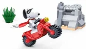 Klocki - Banbao 7533 Snoopy Motor Stunt, wielokolorowy BanBao_7533 - miniaturka - grafika 1