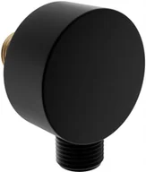 Zestawy prysznicowe - Mexen Przyłącze Kątowe Okrągłe Mosiądz Czarne - miniaturka - grafika 1