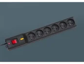 Listwy zasilające - Lestar Listwa przeciwprzepięciowa LX 610, 1L, 1.5m, czarna 1966004673 - miniaturka - grafika 1