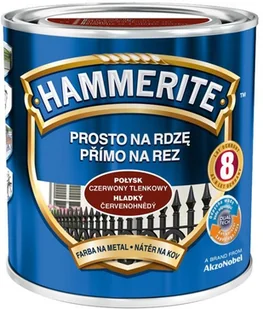 Akzo Nobel Farba Hammerite Prosto Na Rdzę czerwony tlenkowy połysk 700ml - Emalie - miniaturka - grafika 2