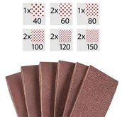 Akcesoria do elektronarzędzi - TROTEC Zestaw taśmy szlifierskiej 10-częściowy - miniaturka - grafika 1