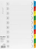 Przekładki do segregatorów - BIURFOL Przekładki kartonowe A4 1-10 numeryczne Biurfol - miniaturka - grafika 1