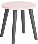 Krzesełka i taborety dla dzieci - Done By Deer Stołek okrągły, Powder - miniaturka - grafika 1