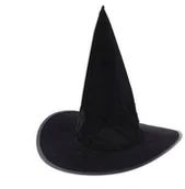 Dodatki do strojów karnawałowych - GO Kapelusz czarownicy flokowany na Halloween - 1 szt. SB3004 - miniaturka - grafika 1