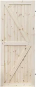 Drzwi wewnętrzne - Drzwi pełne Barn 90 prawe sosna sęczna kształt K - miniaturka - grafika 1
