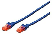 Kable miedziane - DIGITUS Przewód krosowy  RJ45 U-UTP Cat6 3,00 m Niebieski  LSZH DK-1617-030/B - miniaturka - grafika 1