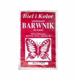 czakos Barwnik do tkanin "Motyl", bordowy, Biel i Kolor, 10 g CZ-BT-082 - Farby i media malarskie - miniaturka - grafika 2