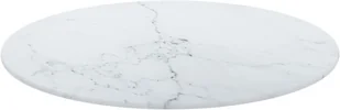 vidaXL Blat do stołu, biały, 50x0,8 cm, szkło ze wzorem marmuru vidaXL - Blaty meblowe i parapety okienne - miniaturka - grafika 4
