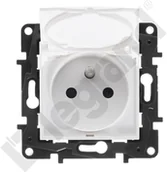 Gniazdka elektryczne - Legrand Gniazdo zasilające pojedyncze 2P+Z Niloe Step 863131 bez przesłony zaciski automatyczne białe - miniaturka - grafika 1