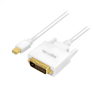 Kabel adapter LogiLink mini DisplayPort - DVI-D M/M 3 m White (4052792052992) - Złącza, przejściówki, adaptery - miniaturka - grafika 4