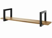 Półki do salonu - S&w Design Półka wisząca Industrial Loft D1 60-160cm Metal i Dąb PW10002020D - miniaturka - grafika 1