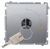 Wyłączniki światła i elektryczne - Kontakt Kontakt_Simon Łącznik jednobiegunowy z kluczem. 2 pozycyjny. 0-I styk N/O. Możliwość wyjęcia klucza w każdej pozycji stal inox BMW1K.01/21 - miniaturka - grafika 1