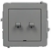 Wyłączniki światła i elektryczne - Karlik Łącznik świecznikowy DECO Szary - miniaturka - grafika 1