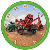 Zegary - Dinotrux Dino Trux młodych Zegar ścienny z tworzywa sztucznego Zielony 99836 99836 - miniaturka - grafika 1