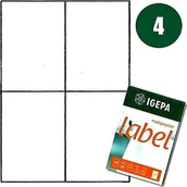 Etykiety samoprzylepne i bloki etykiet - Igepa ETYKIETY A4 105 X 148 MM BIAŁE 100 etk4824221 - miniaturka - grafika 1