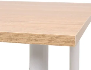 vidaXL Stół jadalniany z płyty wiórowej, 120x60x73 cm, dębowy i biały - Stoły - miniaturka - grafika 4