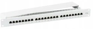 EFB Patch panel EFB-Elektronik 37668.1M 24 porty RJ45 Cat5e STP 1U z tacką na kable i z pokrywą szary 37668.1M - Szafy rack - miniaturka - grafika 3