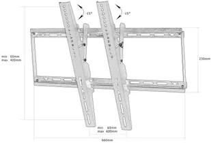 MOUNTY UCHWYT WIESZAK ŚCIENNY DO TV LCD PLAZMY REGULOWANY 40070151 - Uchwyty do telewizora - miniaturka - grafika 6