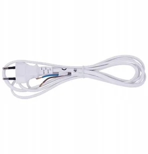 EMOS Kabel zasilający Przewód przyłączeniowy H03VVH2-F 2 x 0,5mm biały 2m S12252 - Kable komputerowe i do monitorów - miniaturka - grafika 2