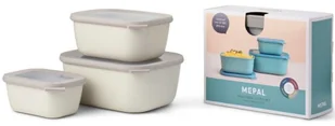 Mepal Miski prostokątne Cirqula 750+1500+3000 ml Mepal - nordic white 106271032500 - Zestawy naczyń dla dzieci - miniaturka - grafika 2