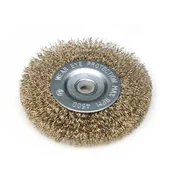 Akcesoria do elektronarzędzi - Dedra Szczotka druciana tarczowa mosiądz.100mm śr.otworu 12.7mm F33-100 2401do2550_uz-108-uniw - miniaturka - grafika 1