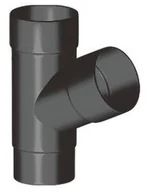 Rynny i akcesoria - Gamrat Trójnik fi 90/90 Grafit 506866 - miniaturka - grafika 1