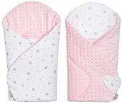 Plecaki szkolne i tornistry - Sevira Kids Sevira Kids Plecak zimowy  niemowlęcy  wszechstronne zastosowanie  100% bawełna  obracany w mincky  koc do owijania  prezent z okazji narodzin  Stella Rosa  80 x 80 cm NA-MINKYREV-STELLA-ROSE - miniaturka - grafika 1