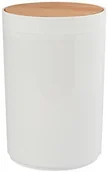 Koszyki łazienkowe - MSV Łazienkowy kosz na śmieci z pedałem z serii Oslo , o pojemności 5 litrów (śr. x wys.), ok. 18 x 26,3 cm, biały bambus. 143708 - miniaturka - grafika 1