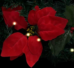 vidaXL Świąteczna girlanda z lampkami LED zielona 2,7 m PVC 320971 - Ozdoby bożonarodzeniowe - miniaturka - grafika 16